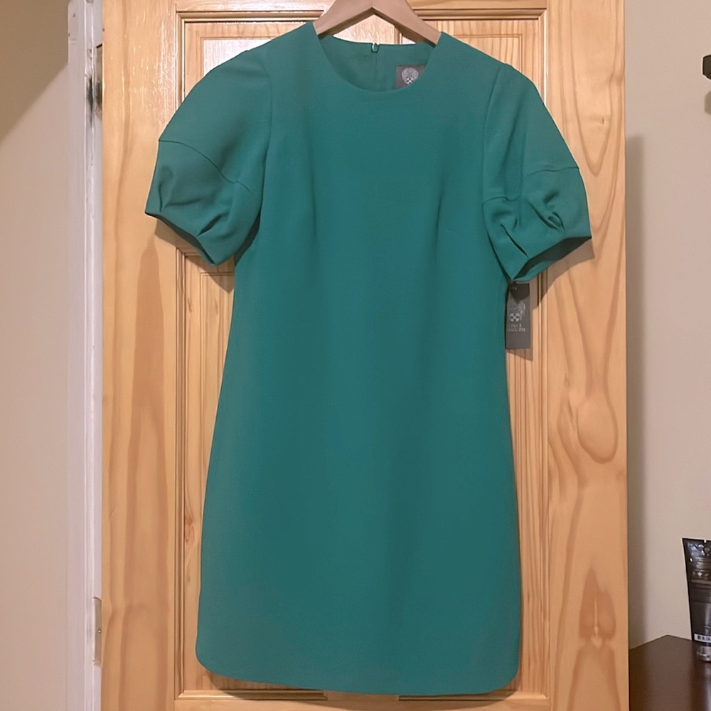 green, vince camuto mini dress, size 2